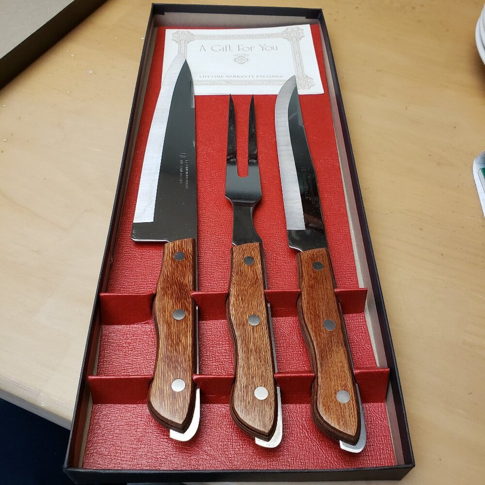 Maxam Stainless 3 Pc Carving Set NIB